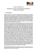 Terms of Reference - Evaluation Community Development Programs in Nigeria