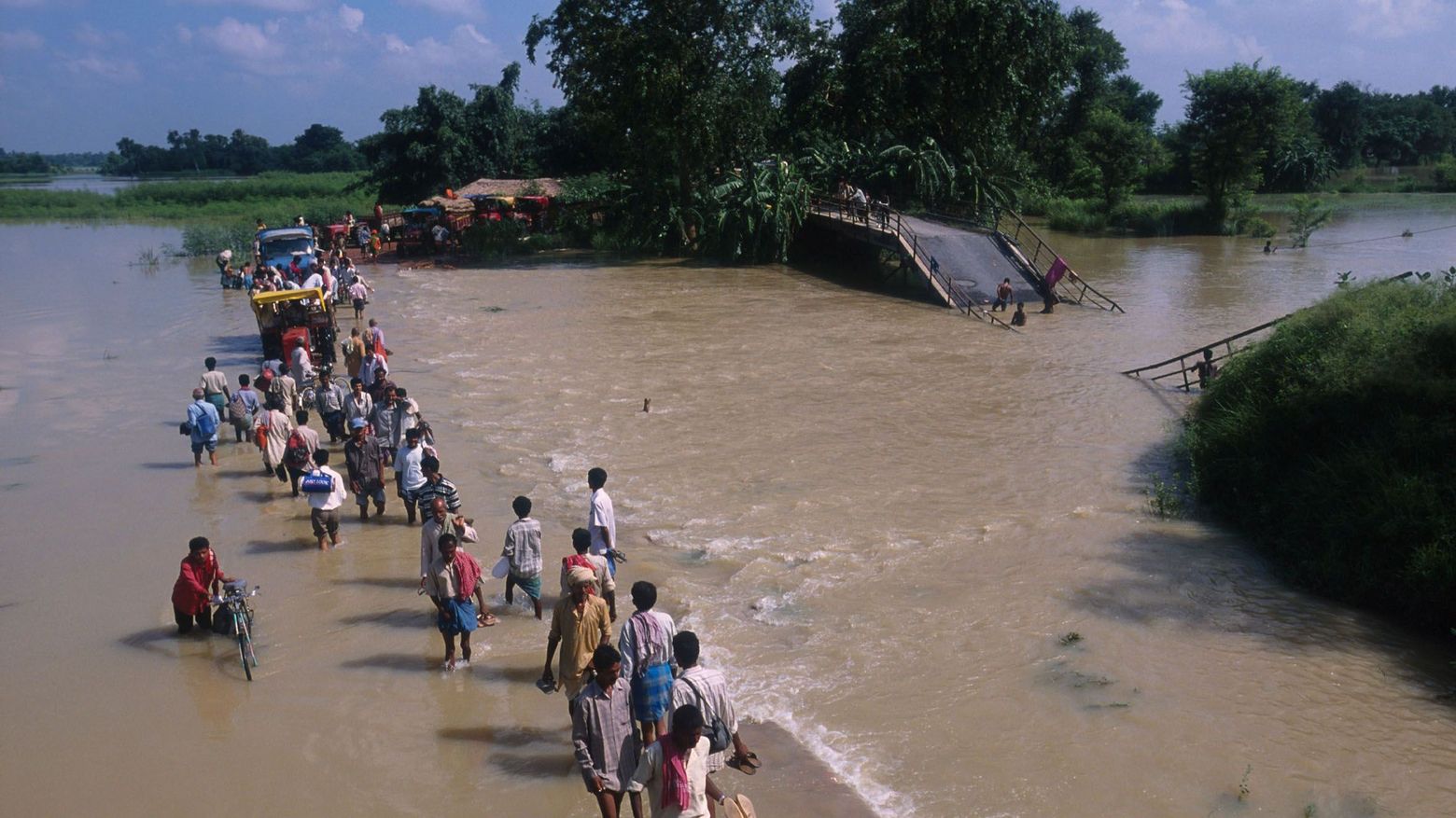 Flutkatastrophe im Muzaffarpur District in Indien