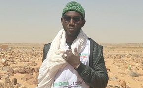 Moctar Dan Yaye beim Gedenk-Aktionstag am 6.2.2022 am Friedhof von Agadez