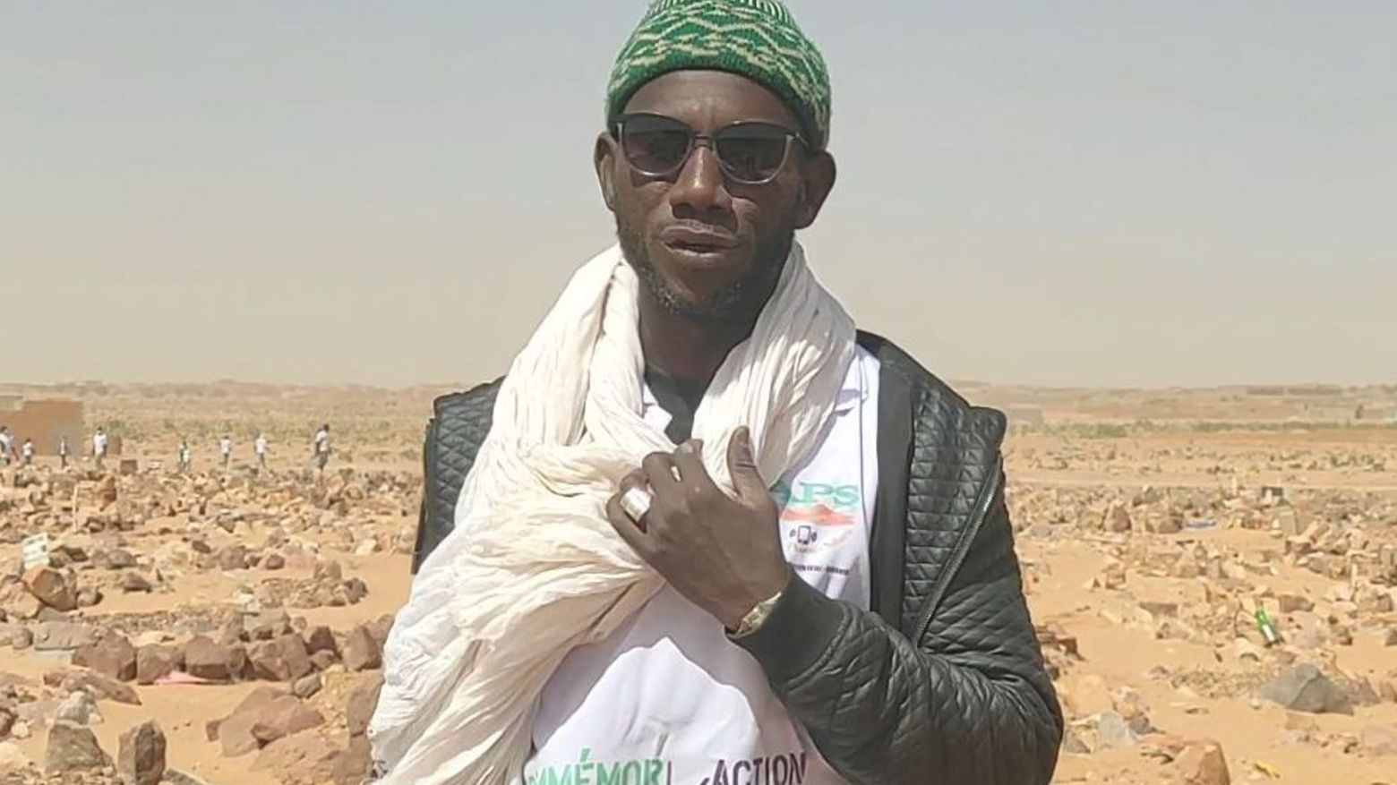 Moctar Dan Yaye beim Gedenk-Aktionstag am 6.2.2022 am Friedhof von Agadez