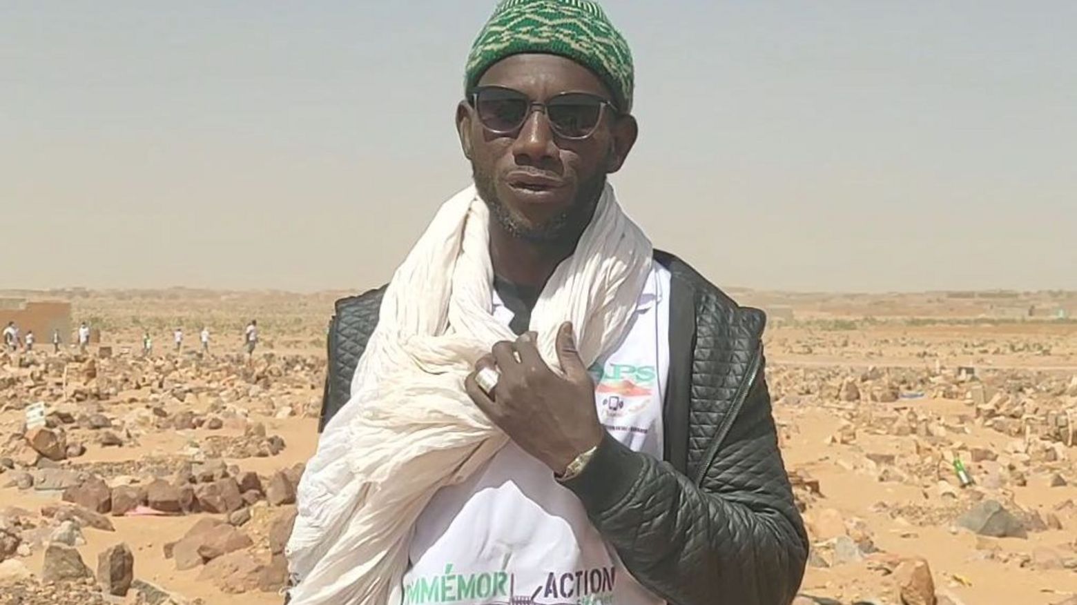 Moctar Dan Yaye at the commemorial action at the cementury of Agadez on February 6th 2022.
