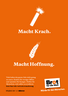 Brot statt Böller: Plakat-Motiv „Macht Krach – macht satt“