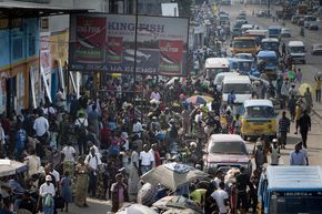 Taxistand in Kinshasa / Kongo