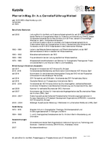 Kurzvita Dr. h.c.c Cornelia Füllkrug-Weitzel