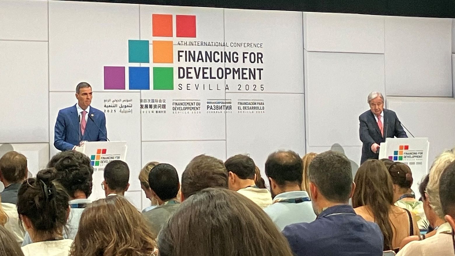 FFD4 mit Pedro Sánchez und António Guterres