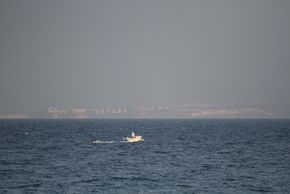 Blick aufs Mittelmeer Richtung Türkei
