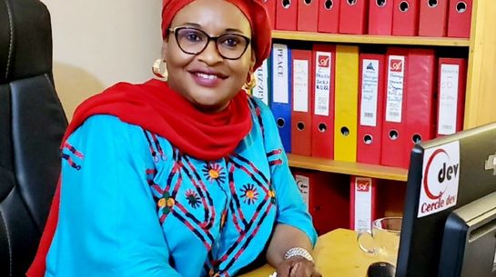 Maimou Wali ist die Vorsitzende des nigrischen Vereins Cercle Dev, einem Partner von Brot für die Welt, der mit Jugendlichen zum Thema Frieden in Niger arbeitet.