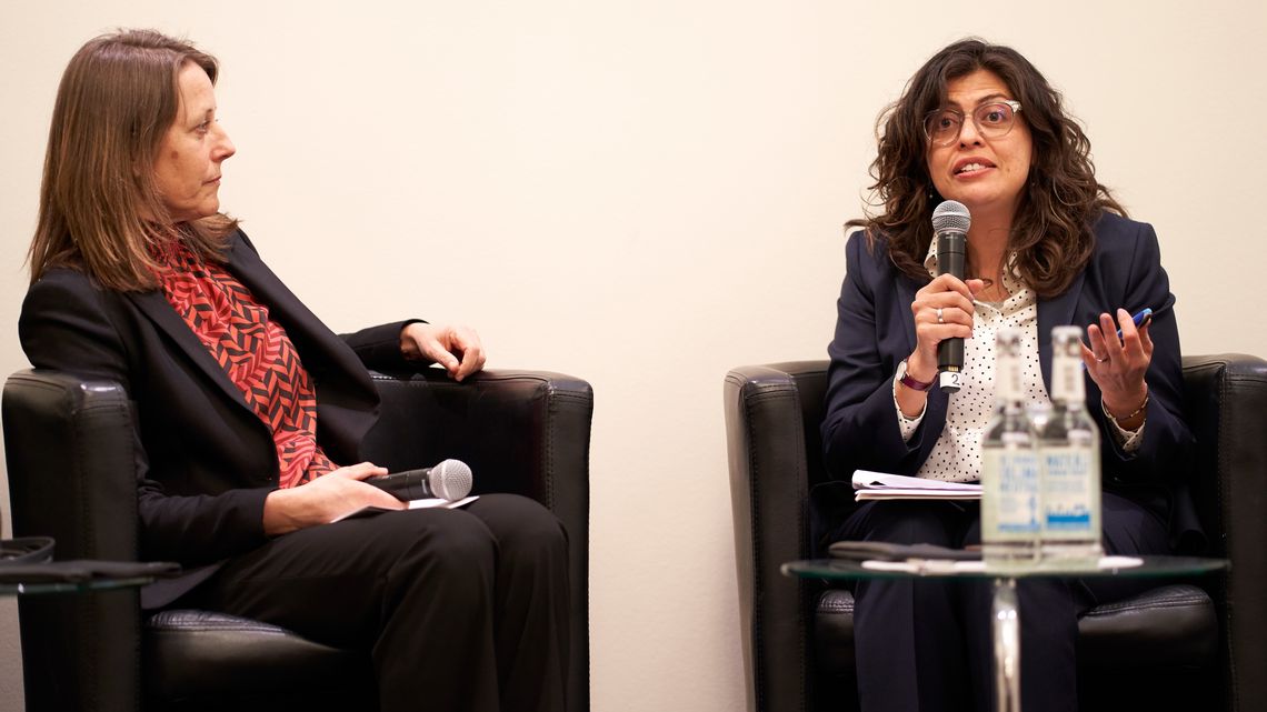 Silke Pfeiffer (Brot für die Welt) im Gespräch mit Alejandra Ancheita (ProDESC)