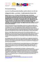 Pressemitteilung zum Abschluss der Aktion "5000 Brote"