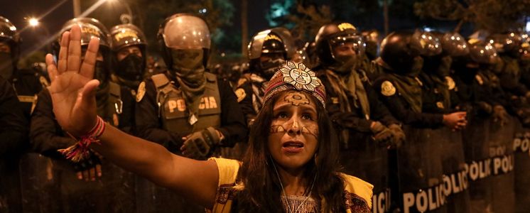 Demonstration in Lima, Peru