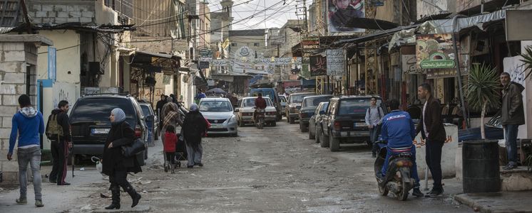 Strassenszenen im Palaestineser Camp Ein al-Hilweh Sidon-Distrikt (Libanon) am 09.12.13. Projektpartner NASHET. Foto: Thomas Lohnes / DKHReportage fuer die Diakonie Kathastrophenhilfe.