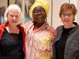 Margit Lottje-Schröder, Delphine Djiraïbé und Cornelia Füllkrug-Weitzel