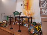 Der festlich geschmückte Erntedank-Altar