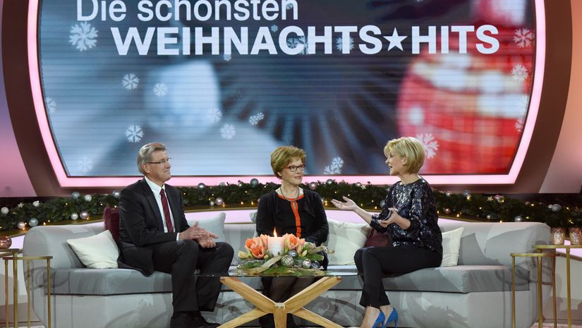 Dr. Martin Bröckelmann-Simon und Brot für die Welt-Präsidentin Cornelia Füllkrug-Weitzel mit Carmen Nebel 