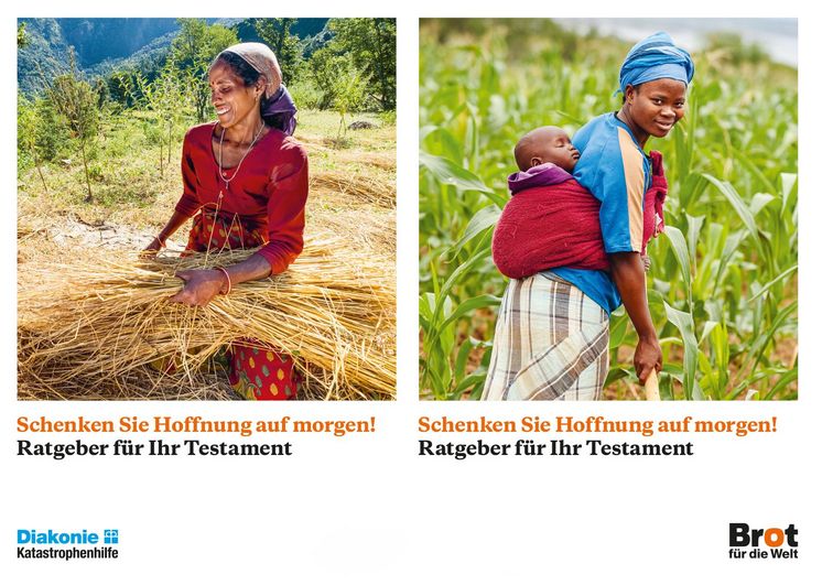 Beide Testament-Broschüren nebeneinander.
