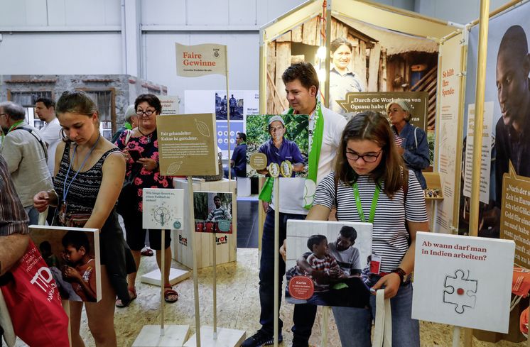 21. Juni 2019. Hauptstand von Brot für die Welt beim Evangelischen Kirchentag in Dortmund