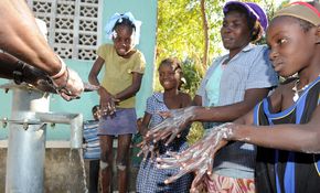 Händewaschen auf Haiti