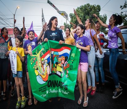 Demonstration anlässlich des "Internationalen Tages zur Beseitigung von Gewalt gegen Frauen" in Paraguay.