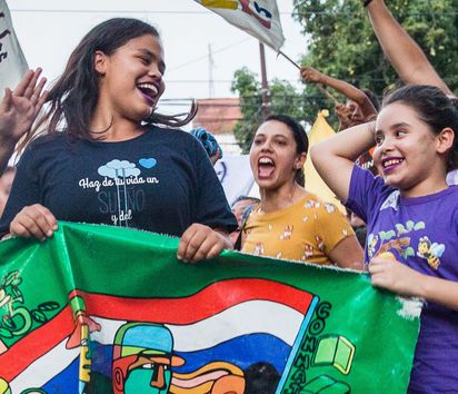 Demonstration anlässlich des "Internationalen Tages zur Beseitigung von Gewalt gegen Frauen" in Paraguay.