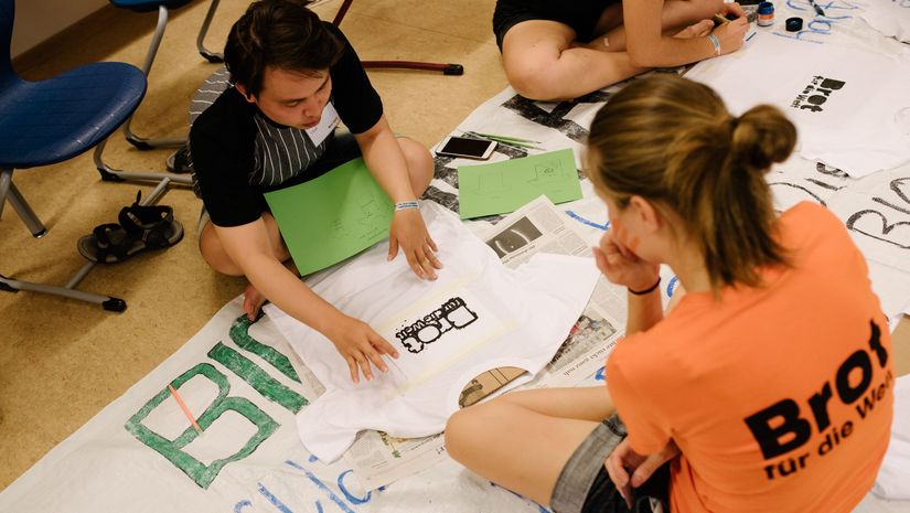 31.08.19, Weimar: Workshops zum bundesweiten Aktionstreffen Youthtopia des entwicklungspolitischen Jugendnetzwerks »Brot für die Welt Jugend«. Foto: Candy Welz