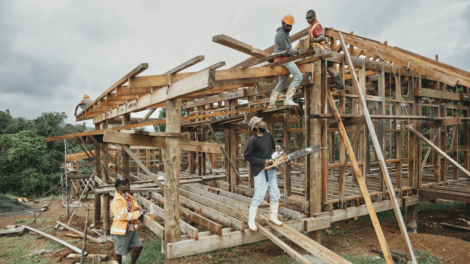 Hausbau auf Fidschi