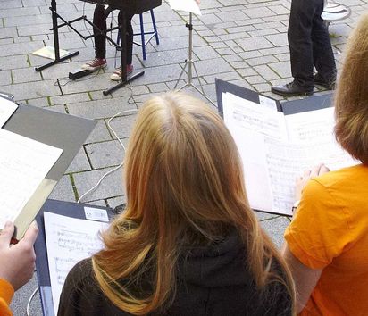 Gesang in der Fußgängerzone