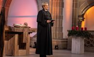 Pfarrerin Dr. Dagmar Pruin, Präsidentin Brot für Welt  beim Festgottesdienstes  zur Eröffnung der 63. Aktion Brot für die Welt am 1. Advent  aus der Christuskirche in Detmold unter dem Motto „Eine Welt. Ein Klima. Eine Zukunft. Gemeinsam für Klimagerechtigkeit“.
