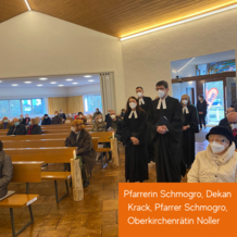 Verantwortliche laufen ein