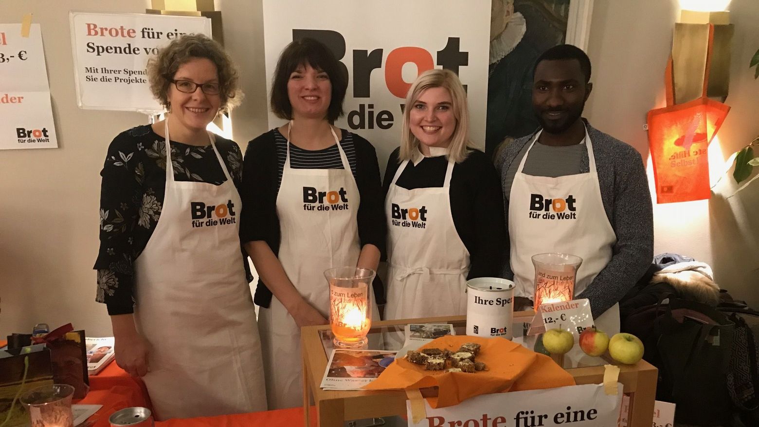 Brot-Aktive auf dem Weihnachtsmarkt