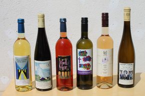 Konfis aus Guntersblum bei der Weinlese
