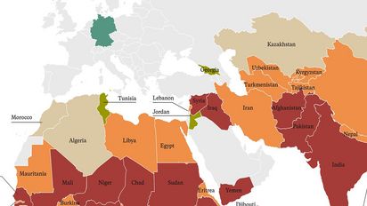 Kartenauschnitt, Deutschland hervorgehoben Kartenauschnitt, Deutschland hervorgehoben