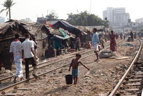 Slum in Dhaka, Bangladesch
