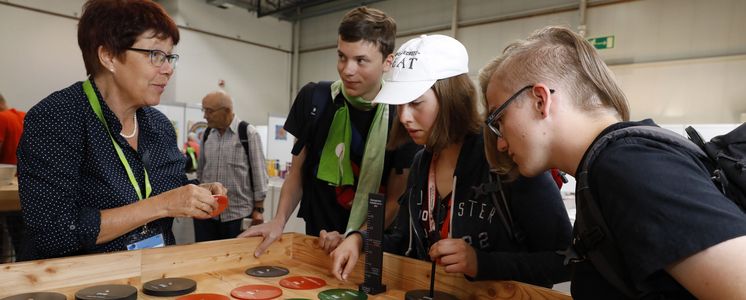 21. Juni 2019. Brot für die welt beim Deutscher Evangelischer Kirchentag in Dortmund. Foto: Am Stand zum Ökologischen Fußabdruck