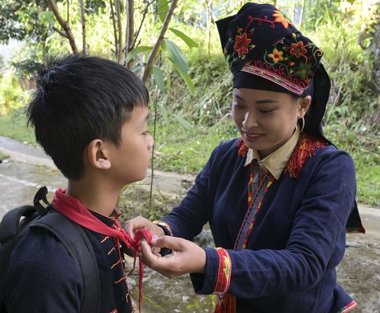 Ton Hoang Thi mit ihrem Sohn Bao