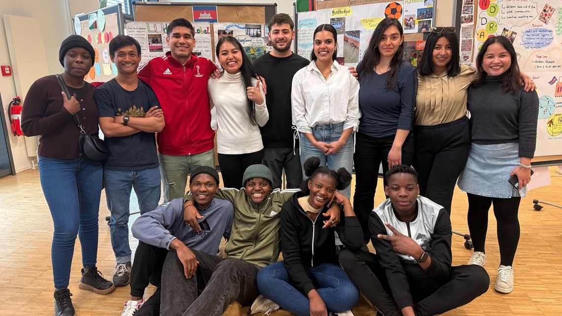 Group of volunteers 2023-2025 from Costa Rica, Cambodia and Zambia