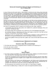 Satzung des Evangelischen Werks für Diakonie und Entwicklung e. V. Version 5 - Stand 16.06.2011