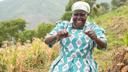 Projekt Förderung von Kleinbauern bei Diversifizierung und Verbesserung im Anbau für mehr Nahrungssicherheit, Dorf Chepsangor, Hof der Farmer Edwin und Mary Lagat.Projektpartner:  ADS-NR- Anglican Devel-opment Services - North Rift