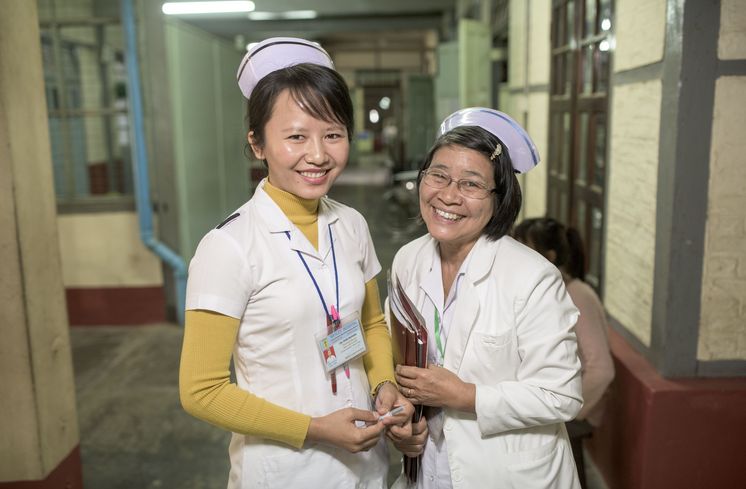 Myanmar, Gesundheit, Krankenschwester, Krankenhaus, Haus, Medizin