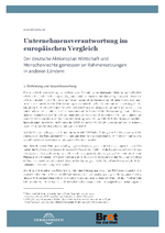 Kurzrecherche: Unternehmensverantwortung im europäischen Vergleich