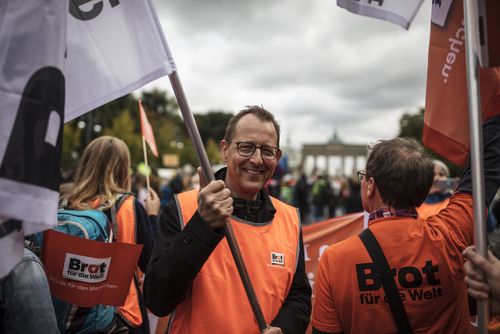 Brot für die Welt am 20.09.2019 beim Klimastreik in Berlin Brot für die Welt am 20.09.2019 beim Klimastreik in Berlin