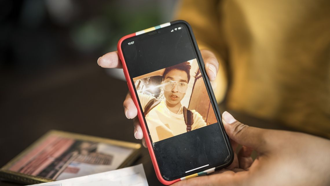 Altes Handy-Foto von Carolina Herrera. Sie hieß damals noch Manfred.