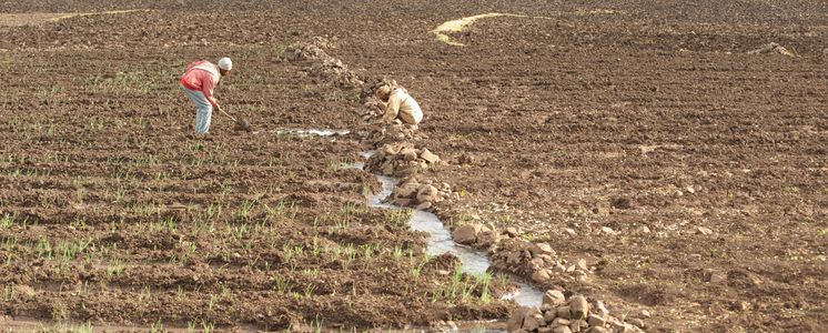 Bewässerungskanal kurz vor Fertigstellung in Äthiopien