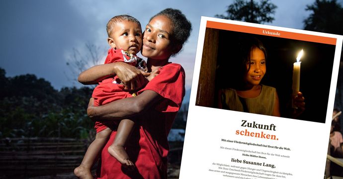 Frau Mit Kind, Urkunde