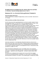 Statement Dr. h.c. Cornelia Füllkrug-Weitzel