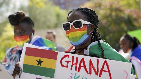 Wilhemina Nyarko protesiert gegen das LGBTIQ-Gesetz in Ghana.