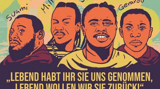 Snaider, Suami, Milton und Gerardo kämpften für die Landrechte der afro-indigenen Garífuna in Honduras. Am 18. Juli 2020 wurden sie aus ihren Häusern verschleppt.