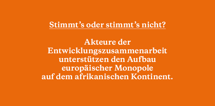 weißer Text auf orangenem Hintergrund