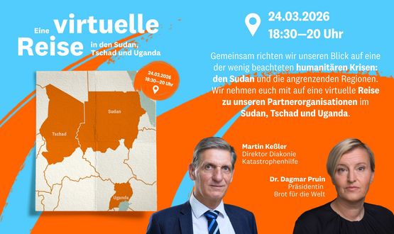Vergessene Krisen: Virtuelle Reise: Sudan, Tschad, Uganda — live dabei