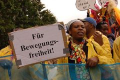Demo für Bewegungsfreiheit
