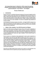 Terms of Reference - Accompanying impact evaluation with comparison group design of four projects in Ethiopia Terms of Reference - Accompanying impact evaluation with comparison group design of four projects in Ethiopia